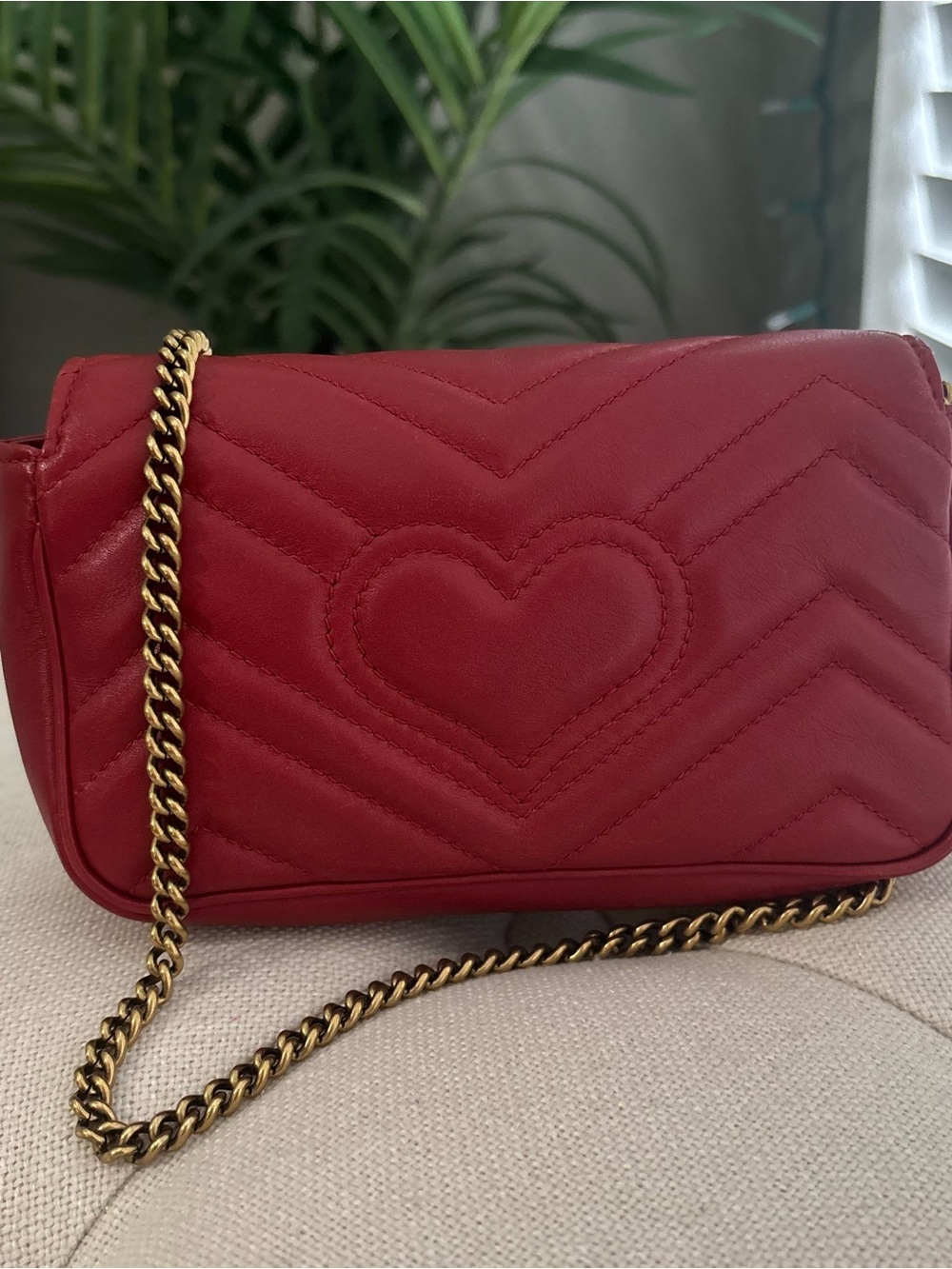 Gucci GG Marmont Super Mini Red Bag - Picture 14 of 14